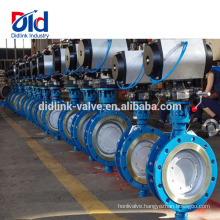 Application Ace Damper Shut Off Actuator Pneumatic Hard Sealing Flange Type Butterfly Valve 8 Inch